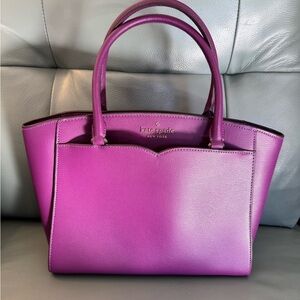 Kate Spade New York Purple Leather Tote Bag